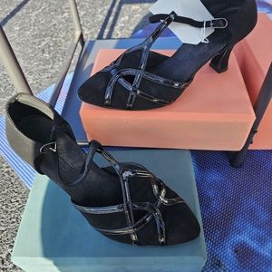 Very Fine Black Smooth Ballroom Shoes